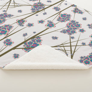 Peculiar Branches Sherpa Blanket