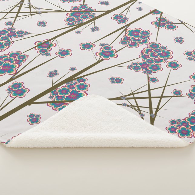Peculiar Branches Sherpa Blanket (3/4)