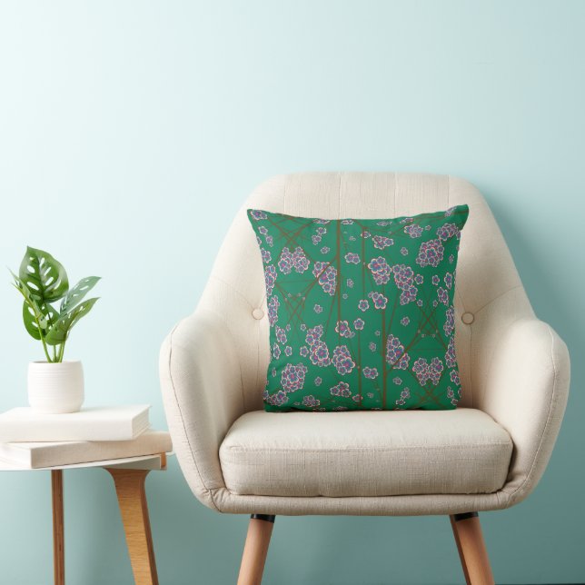 Peculiar Branches Throw Pillow (Chair)