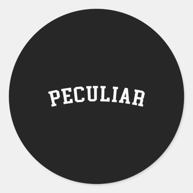 Peculiar  classic round sticker (Front)