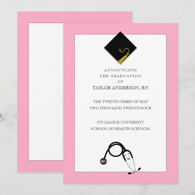 Ped Nurse Graduation Announcement (Front/Back)
