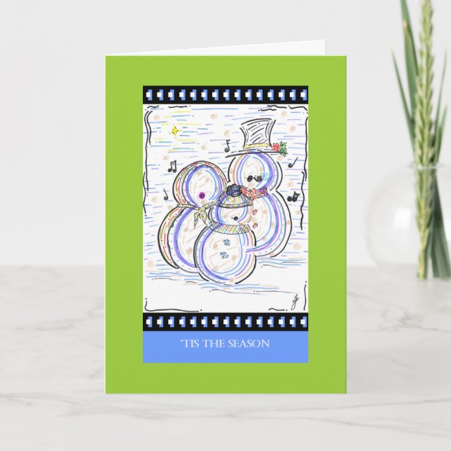 PedagogyGreetings Cards: Let It Snow Man! Holiday Card (Front)