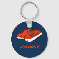 Pedal Boat Red, White Blue Personalised