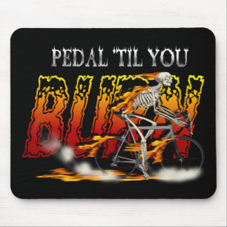 Pedal Burn Cyclists art - Bicycles in Motion Mouse Mat