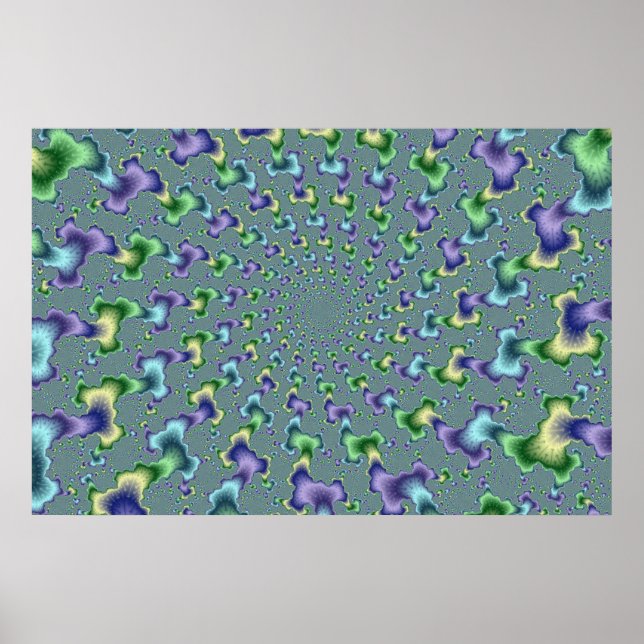 Pedal Columns - Fractal Poster (Front)