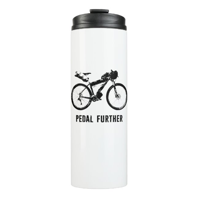 Pedal Further Bikepacking Thermal Tumbler (Front)