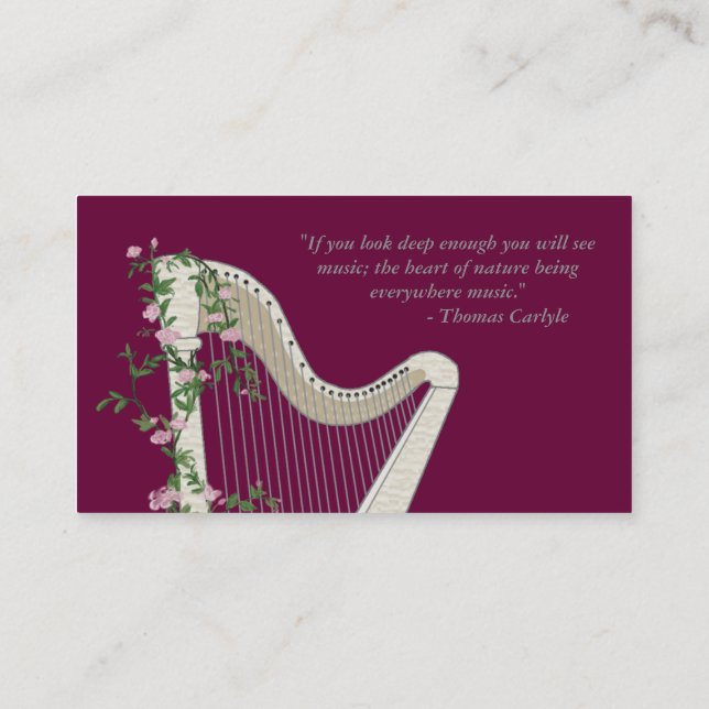 Pedal Harp Business Card (Back)