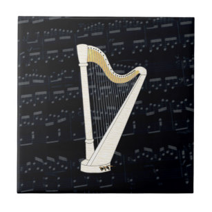Pedal Harp Music Tile
