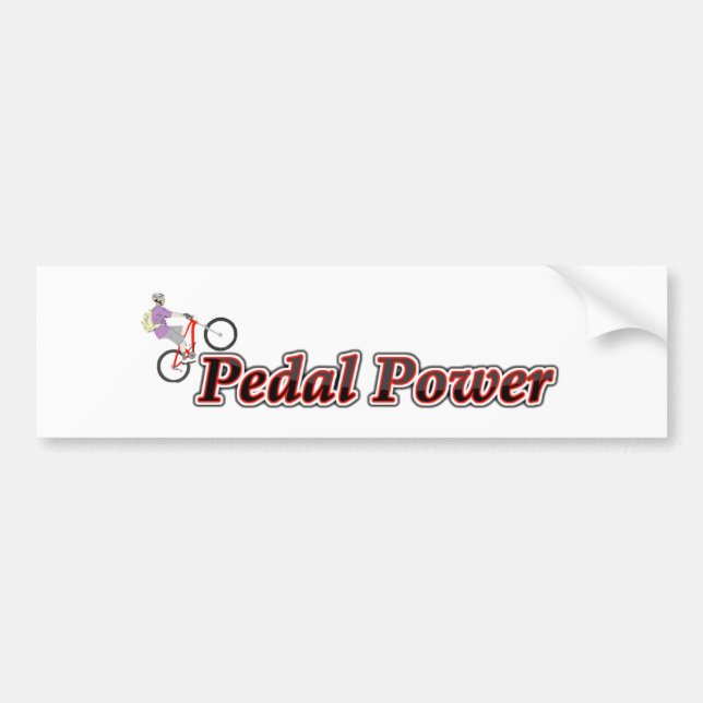 Pedal Power Bumper Sticker (Front)