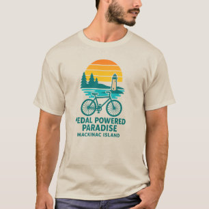 Pedal Powered Paradise Mackinac Island Bicycle T-Shirt