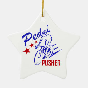 Pedal Pusher Ceramic Tree Decoration