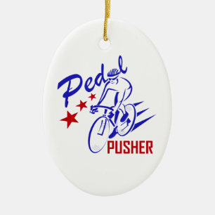 Pedal Pusher Ceramic Tree Decoration