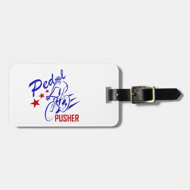 Pedal Pusher Luggage Tag (Front Horizontal)