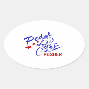 Pedal Pusher Oval Sticker