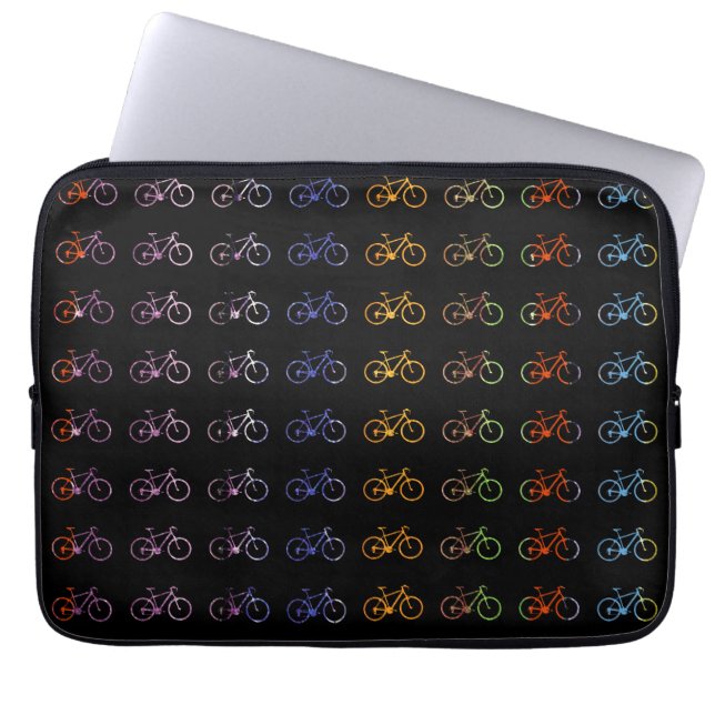 pedal ride bike bicycle cyclist laptop sleeve (Front)