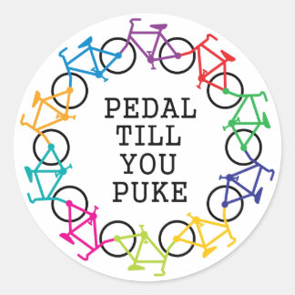 Pedal Till You Puke Sticker