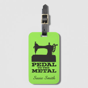 Pedal to the Metal Personalised Luggage Tag