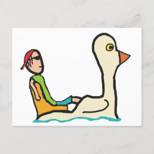 Pedalo Tourist Paddle Boat Postcard