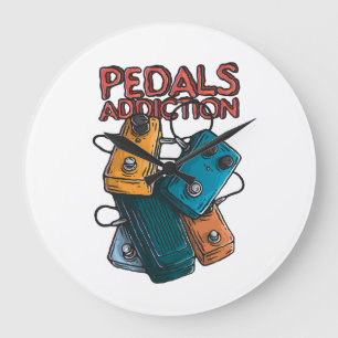 Pedals addiction large clock