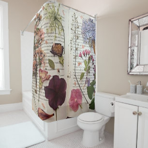 Pedals In a Book Shower Curtain