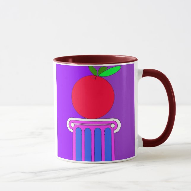 pedastal wih apple mug (Right)