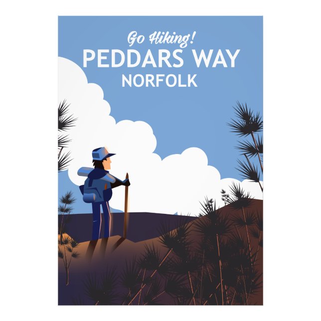 Peddars Way Norfolk Hiking poster (Front)