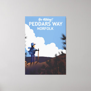 Peddars Way Norfolk Hiking poster Canvas Print