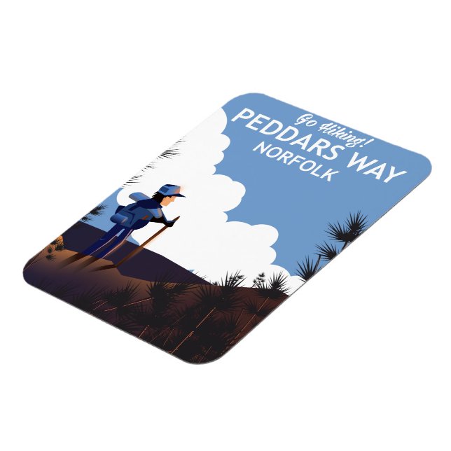 Peddars Way Norfolk Hiking poster Magnet (Left Side)