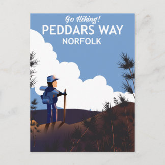 Peddars Way Norfolk Hiking poster Postcard