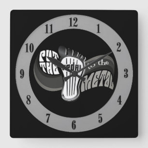 Peddle To The Metal  Square Wall Clock