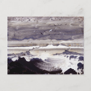 Peder Balke Stormy Sea Postcard