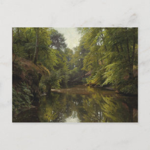 Peder Monsted - Wooded River Landscape Postcard