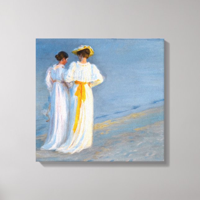 Peder Severin Kroyer - Anna Ancher & Marie Kroyer Canvas Print (Front)
