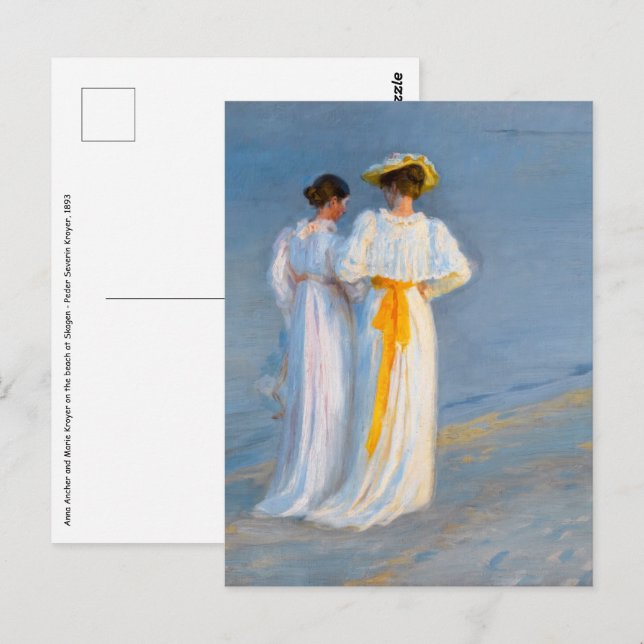 Peder Severin Kroyer - Anna Ancher & Marie Kroyer Postcard (Front/Back)