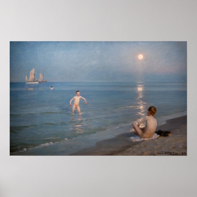 Peder Severin Kroyer - Boys Bathing at Skagen Poster (Front)
