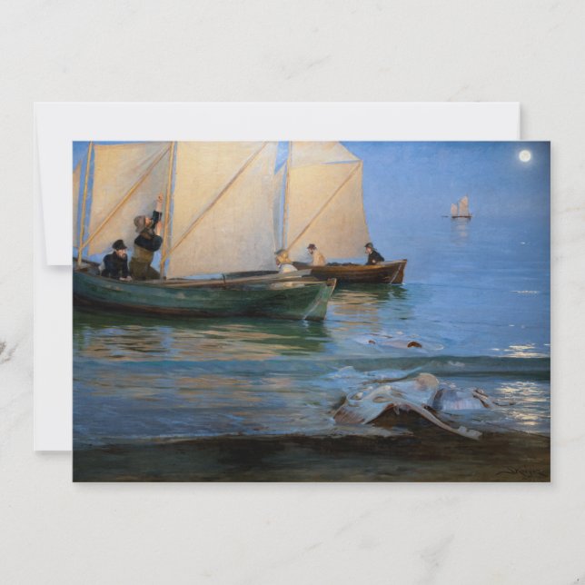 Peder Severin Kroyer - Fishing Boats Invitation (Front)