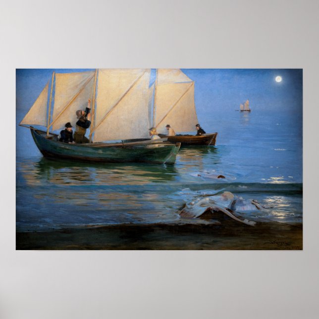Peder Severin Kroyer - Fishing Boats Poster (Front)
