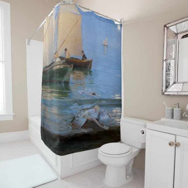 Peder Severin Kroyer - Fishing Boats Shower Curtain (In Situ)