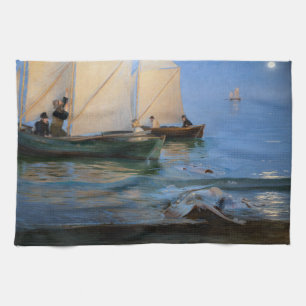 Peder Severin Kroyer - Fishing Boats Tea Towel