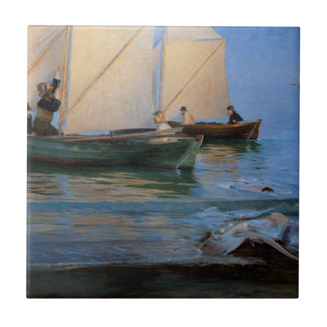 Peder Severin Kroyer - Fishing Boats Tile (Front)