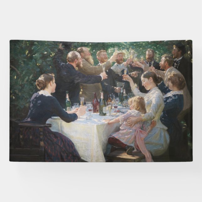 Peder Severin Kroyer - Hip, Hip, Hurrah! Banner (Horizontal)