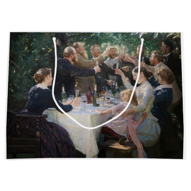 Peder Severin Kroyer - Hip, Hip, Hurrah! Large Gift Bag (Front)