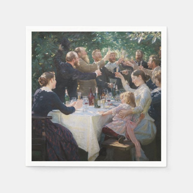 Peder Severin Kroyer - Hip, Hip, Hurrah! Napkin (Front)