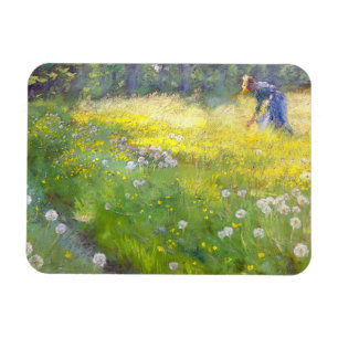 Peder Severin Kroyer - Marie Kroyer in the Garden Magnet