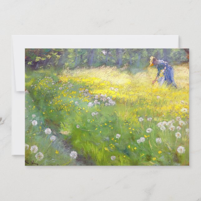 Peder Severin Kroyer - Marie Kroyer in the Garden Thank You Card (Front)