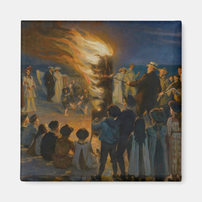 Peder Severin Kroyer - Midsummer's Eve Bonfire Magnet (Front)