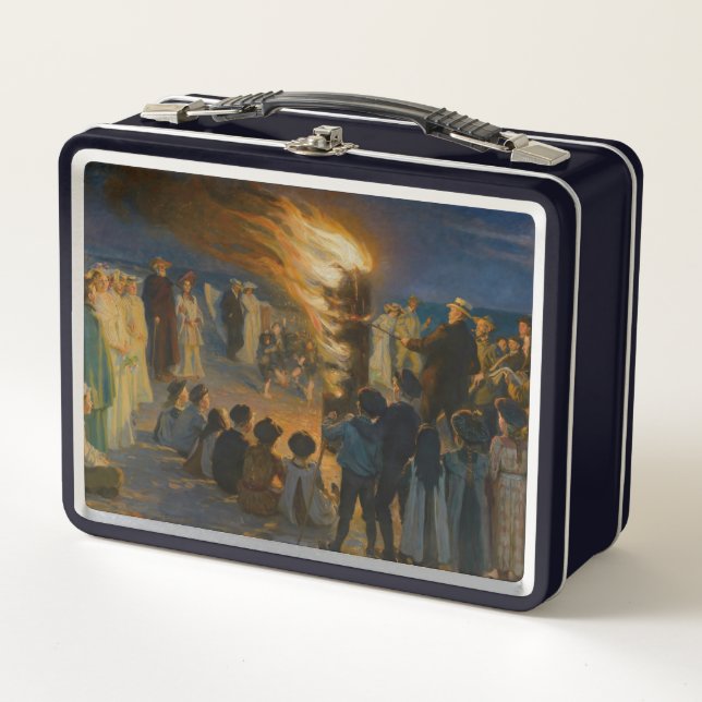 Peder Severin Kroyer - Midsummer's Eve Bonfire Metal Lunch Box (Front)