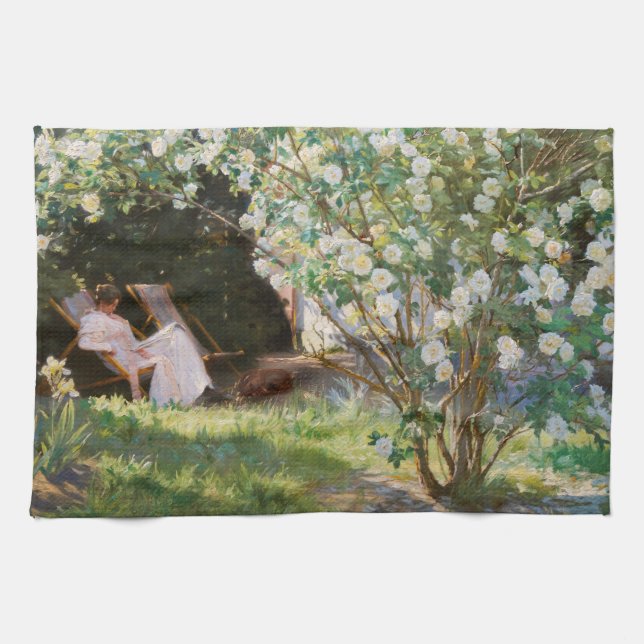 Peder Severin Kroyer - Roses Tea Towel (Horizontal)