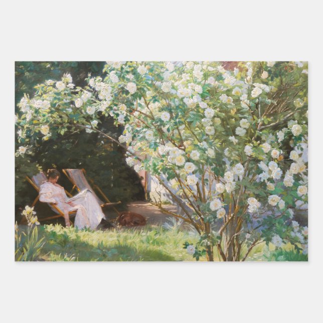 Peder Severin Kroyer - Roses Wrapping Paper Sheet (Front)