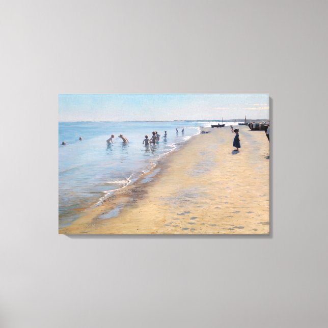 Peder Severin Kroyer - Summer Day at Skagen Beach Canvas Print (Front)